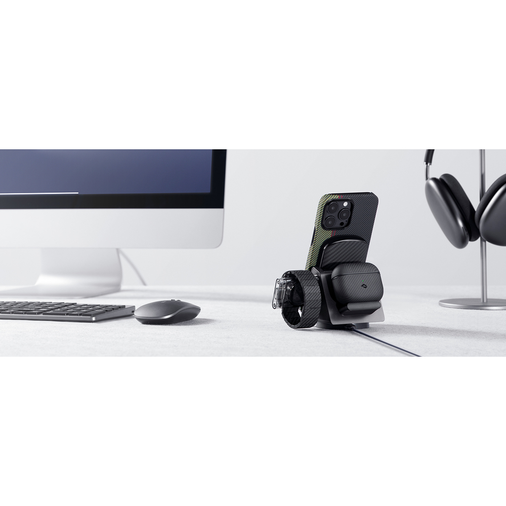 Чехол Pitaka 14 Pro Max черно-серый